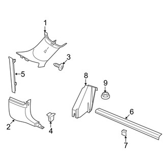 Dodge OE - Pillars, Rocker & Floor - Interior Trim