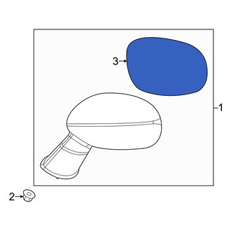 Dodge OE - Front Right Door Mirror Glass
