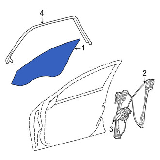 Dodge OE - Front Left Door Glass