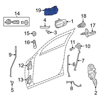 Dodge OE - Right Exterior Door Handle Reinforcement