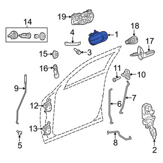 Dodge OE - Front Left Outer Exterior Door Handle