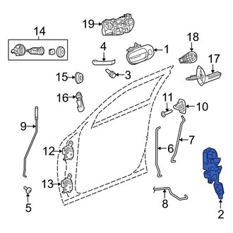 Dodge OE - Front Left Door Latch Assembly