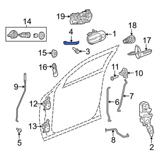 Dodge OE - Front Left Inner Interior Door Handle