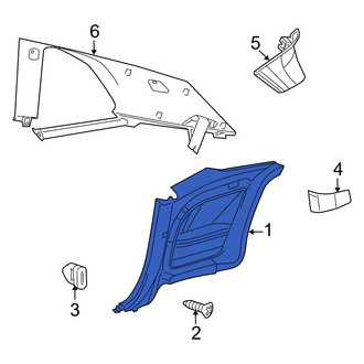 Dodge OE - Rear Left Lower Interior Quarter Panel Trim Panel