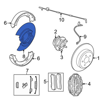 Dodge OE - Rear Right Brake Dust Shield