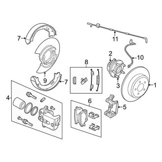 Dodge OE - Rear Suspension - Brake Components (W/O Brembo)