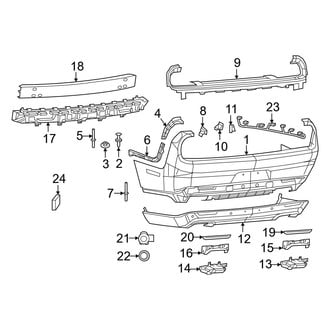 Dodge OE - Rear Bumper - Bumper & Components (W/O Wide Body)