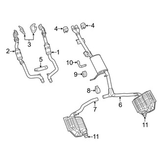 Dodge OE - Exhaust System - Exhaust Components (3.6L)