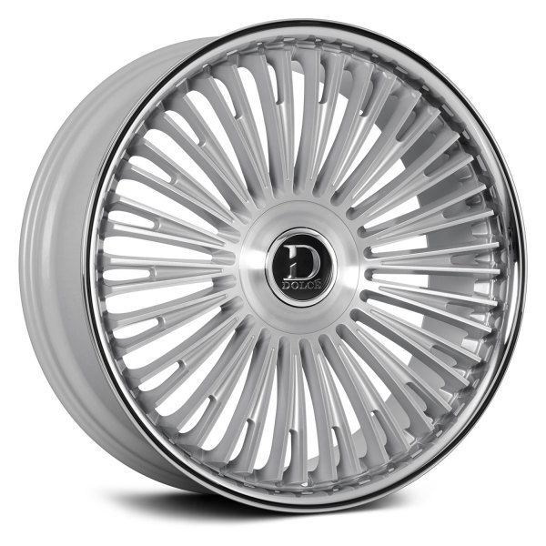 DOLCE LUXURY WHEELS® - RAZZO Gloss Silver with Brushed Face and SS Lip