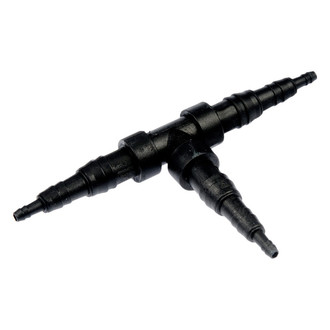 Dorman® - Hard Vacuum Tubing Connector (T-Piece, Black Plastic, 1/8"- 1/4"- 3/8", 1 pc)