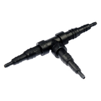 Dorman® - Hard Vacuum Tubing Connectors (T-Piece-Universal, Black Plastic, 1/8"- 3/8", 10 pcs)