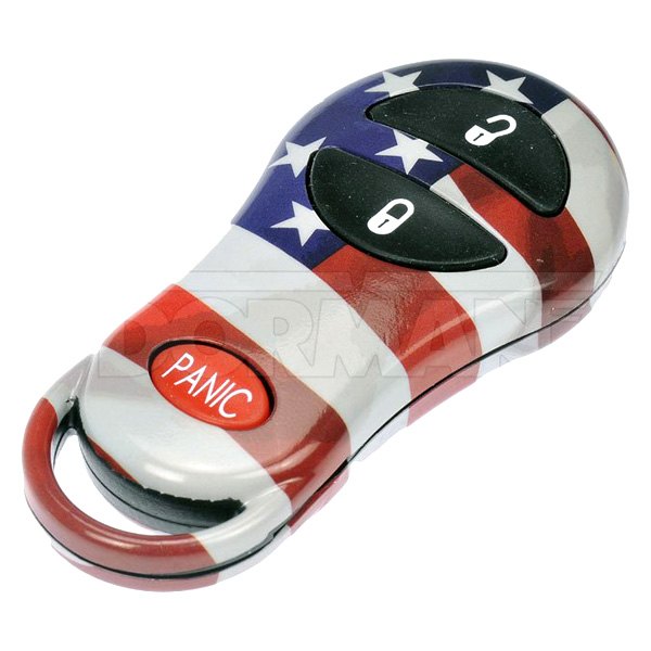 Dorman® - 2-Button American Flag Replacement Keyless Entry Remote Transmitter Case with Panic Button