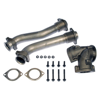 Dorman® - OE Solutions™ Passenger Side Aluminum and Cast Iron Turbocharger Up Pipe Kit with Cast Iron Y-connector