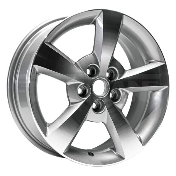 Dorman® - 17 x 7 5-Spoke Silver and Machined Alloy Factory Wheel