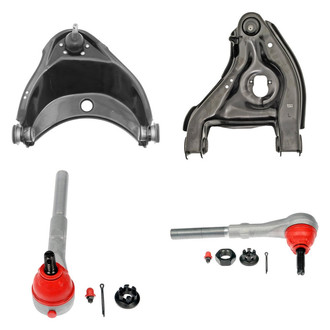 Dorman® - OE Solutions™ Front Driver Side Lower and Upper Control Arm with Ball Joint and Tie Rod End Kit