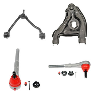 Dorman® - OE Solutions™ Front Driver Side Lower and Upper Control Arm with Ball Joint and Tie Rod End Kit