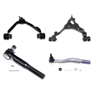 Dorman® - OE Solutions™ Front Driver Side Lower and Upper Control Arm with Ball Joint and Tie Rod End Kit