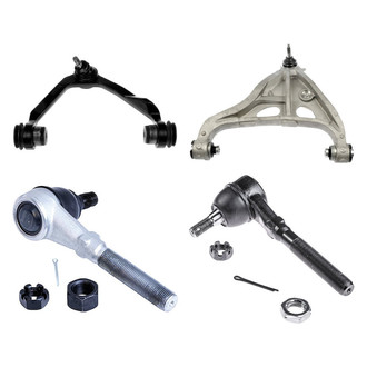 Dorman® - OE Solutions™ Front Driver Side Lower and Upper Control Arm with Ball Joint and Tie Rod End Kit