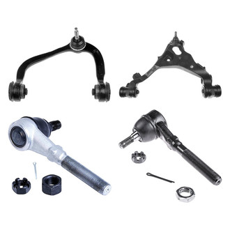 Dorman® - OE Solutions™ Front Driver Side Lower and Upper Control Arm with Ball Joint and Tie Rod End Kit