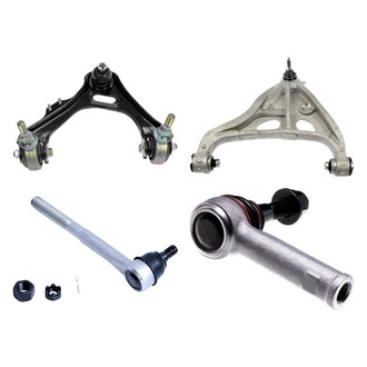 Dorman® - OE Solutions™ Front Driver Side Lower and Upper Control Arm with Ball Joint and Tie Rod End Kit