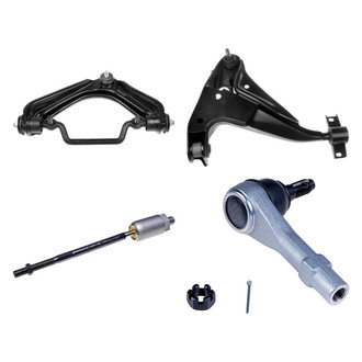 Dorman® - OE Solutions™ Front Driver Side Lower and Upper Control Arm with Ball Joint and Tie Rod End Kit