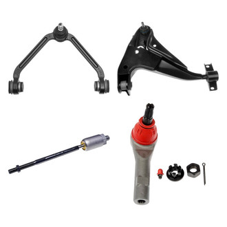 Dorman® - OE Solutions™ Front Driver Side Lower and Upper Control Arm with Ball Joint and Tie Rod End Kit