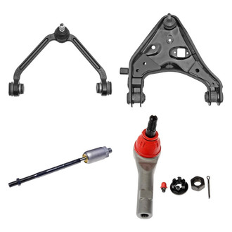 Dorman® - OE Solutions™ Front Driver Side Lower and Upper Control Arm with Ball Joint and Tie Rod End Kit