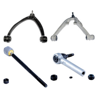 Dorman® - OE Solutions™ Front Driver Side Lower and Upper Control Arm with Ball Joint and Tie Rod End Kit
