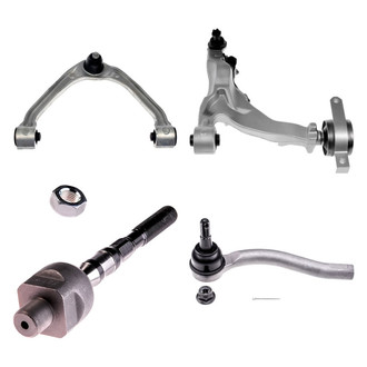 Dorman® - OE Solutions™ Front Driver Side Lower and Upper Control Arm with Ball Joint and Tie Rod End Kit