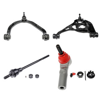 Dorman® - OE Solutions™ Front Driver Side Lower and Upper Control Arm with Ball Joint and Tie Rod End Kit