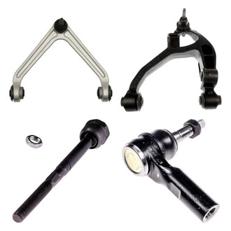 Dorman® - OE Solutions™ Front Driver Side Lower and Upper Control Arm with Ball Joint and Tie Rod End Kit