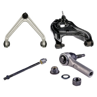 Dorman® - OE Solutions™ Front Driver Side Lower and Upper Control Arm with Ball Joint and Tie Rod End Kit
