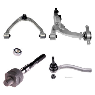 Dorman® - OE Solutions™ Front Driver Side Lower and Upper Control Arm with Ball Joint and Tie Rod End Kit