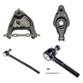 Dorman® - OE Solutions™ Front Driver Side Lower and Upper Control Arm with Ball Joint and Tie Rod End Kit