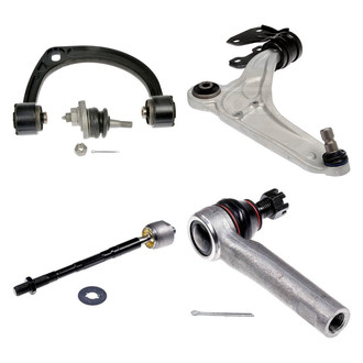 Dorman® - OE Solutions™ Front Driver Side Lower and Upper Control Arm with Ball Joint and Tie Rod End Kit