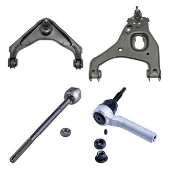 Dorman® - OE Solutions™ Front Driver Side Lower and Upper Control Arm with Ball Joint and Tie Rod End Kit