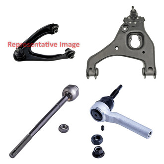 Dorman® - OE Solutions™ Front Driver Side Lower and Upper Control Arm with Ball Joint and Tie Rod End Kit