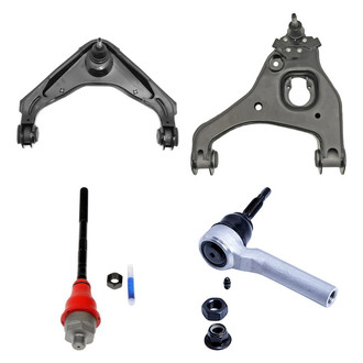 Dorman® - OE Solutions™ Front Driver Side Lower and Upper Control Arm with Ball Joint and Tie Rod End Kit