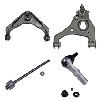 Dorman® - OE Solutions™ Front Driver Side Lower and Upper Control Arm with Ball Joint and Tie Rod End Kit