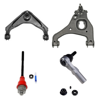 Dorman® - OE Solutions™ Front Driver Side Lower and Upper Control Arm with Ball Joint and Tie Rod End Kit