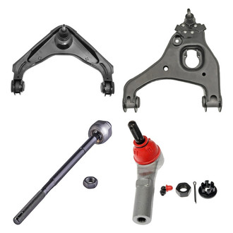 Dorman® - OE Solutions™ Front Driver Side Lower and Upper Control Arm with Ball Joint and Tie Rod End Kit