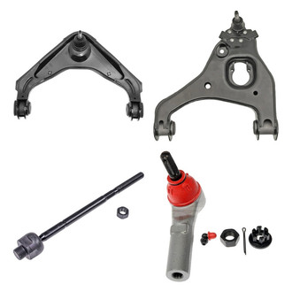 Dorman® - OE Solutions™ Front Driver Side Lower and Upper Control Arm with Ball Joint and Tie Rod End Kit