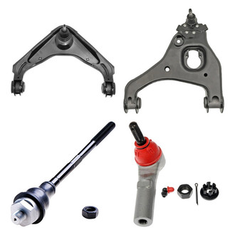 Dorman® - OE Solutions™ Front Driver Side Lower and Upper Control Arm with Ball Joint and Tie Rod End Kit