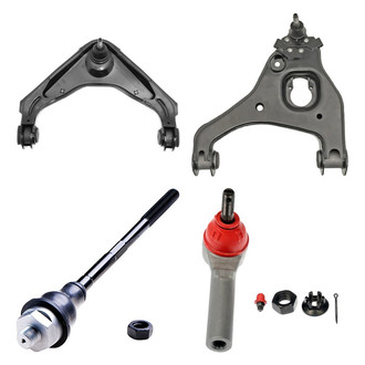 Dorman® - OE Solutions™ Front Driver Side Lower and Upper Control Arm with Ball Joint and Tie Rod End Kit