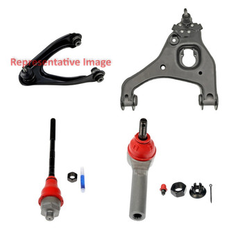 Dorman® - OE Solutions™ Front Driver Side Lower and Upper Control Arm with Ball Joint and Tie Rod End Kit