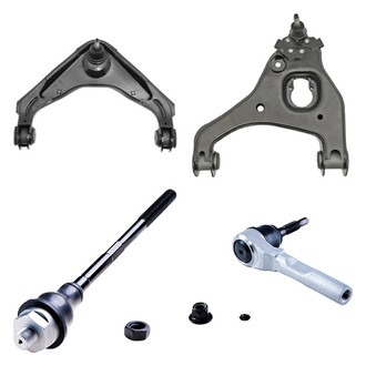 Dorman® - OE Solutions™ Front Driver Side Lower and Upper Control Arm with Ball Joint and Tie Rod End Kit