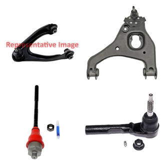 Dorman® - OE Solutions™ Front Driver Side Lower and Upper Control Arm with Ball Joint and Tie Rod End Kit