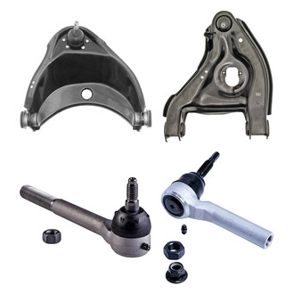 Dorman® - OE Solutions™ Front Driver Side Lower and Upper Control Arm with Ball Joint and Tie Rod End Kit