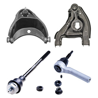 Dorman® - OE Solutions™ Front Driver Side Lower and Upper Control Arm with Ball Joint and Tie Rod End Kit