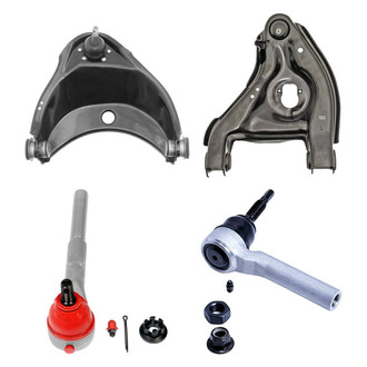 Dorman® - OE Solutions™ Front Driver Side Lower and Upper Control Arm with Ball Joint and Tie Rod End Kit